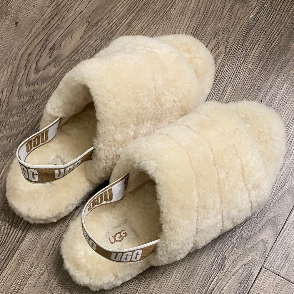 UGG Plush Tan Slippers